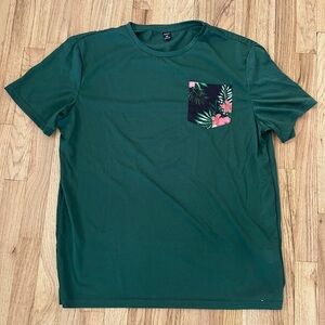 SHEIN Men’s Graphic Floral Pocket Everyday Active T-Shirt Sz XXL